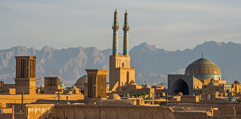 above the roofs of Yazd