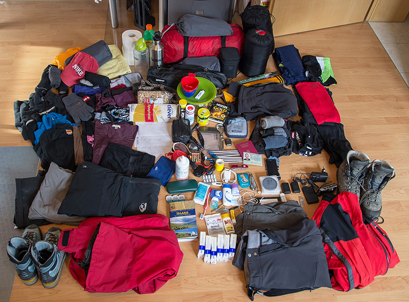Test packing Iceland