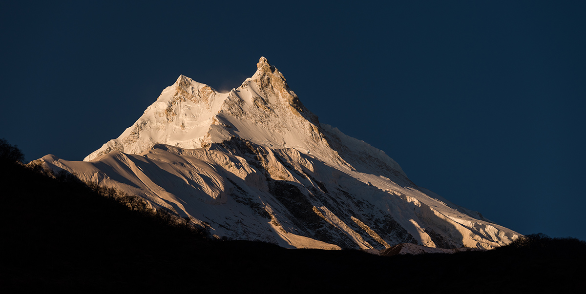 sunrise above Mount Manaslu