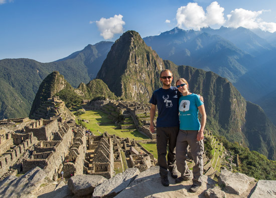 us in Machu Picchu