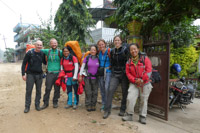 our little hiking group - us four with our guide Dawa (right) and our two assistants Laxmie and Kalpana