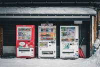 vending machines...EVERYWHERE!!! lucky for us, they also offer hot drinks :-)